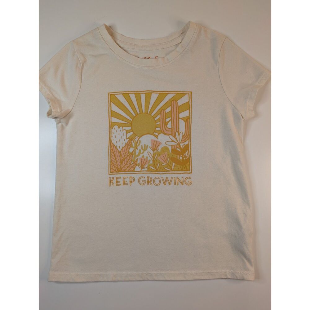 Cat & Jack Girls 5T Keep Growing Desert Graphic T-Shirt